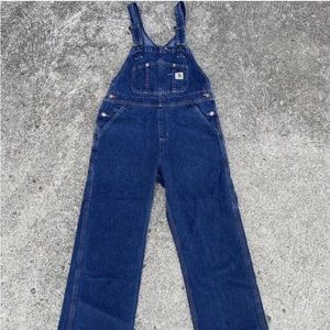 Carhartt Work Bib Carpenter Overalls Woman’s 10x32 Denim Blue Jean
